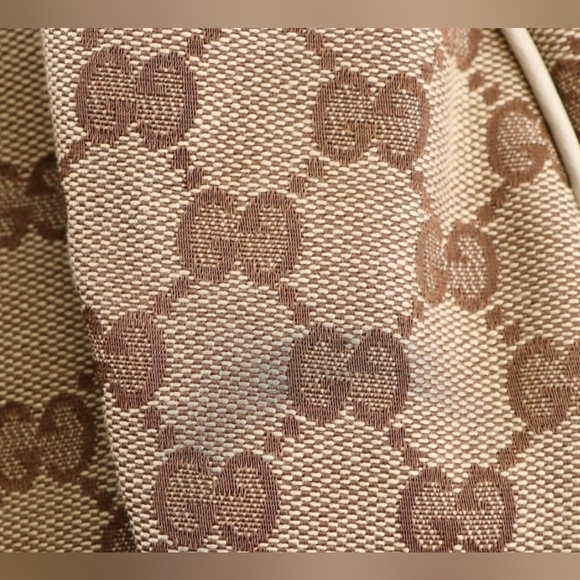 GUCCI SUKEY LOGO CANVAS SUPREME SHOULDER TOTE BAG - Picture 11 of 13